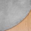 vidaXL Dirbtinio triu&scaron;io kailio kilimas Olite Pilka &Oslash; 80 cm