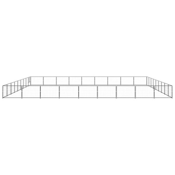 vidaXL Voljeras &scaron;unims, juodos spalvos, 81m&sup2;, plienas