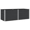 vidaXL Paauk&scaron;tinta sodo lova Juoda 250 x 100 x 91 cm WPC ir aliuminis