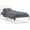 vidaXL Lovos rėmas be čiužinio, baltas, 75x190cm, metalas