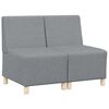 vidaXL Modulinis sofa vienetas be rankų 2 vnt. &Scaron;viesiai pilka audinys