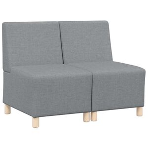 vidaXL Modulinis sofa vienetas be rankų 2 vnt. &Scaron;viesiai pilka audinys