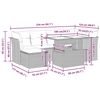 vidaXL Sodo komplektas su pagalvėlėmis, 7 dalių, poliratanas/akacija