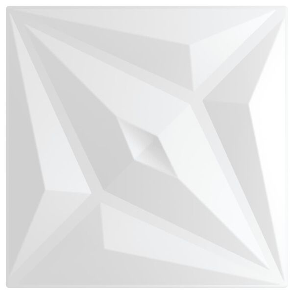 vidaXL Sienų plokštės, 12vnt., baltos, 50x50cm, XPS, 3m², žvaigždžių