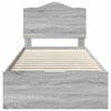vidaXL Lovos rėmas Pilkas Sonoma 75 x 190 cm Inžinerinė mediena
