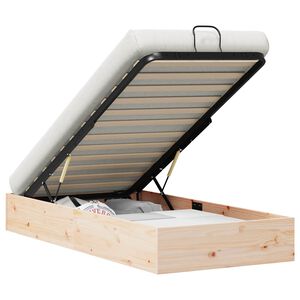 vidaXL Otomano lovos rėmas su saugojimo funkcija Natūrali 72 x 190 cm