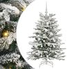 vidaXL Dirbtinė Sulankstoma Kalėdų Eglutė Balta 120 cm PE ir PVC