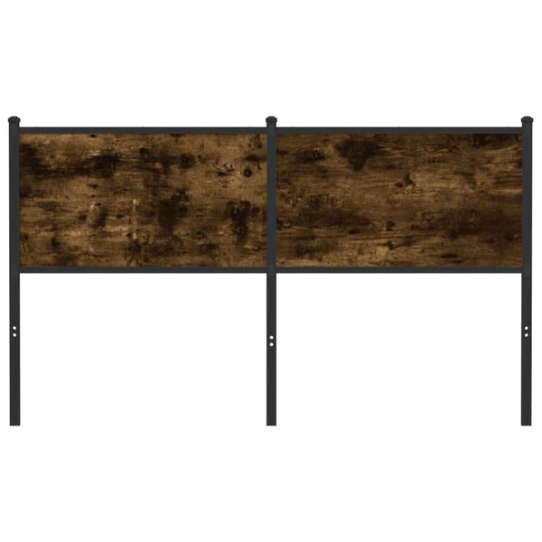 vidaXL Galvūgalis, dūminio ąžuolo spalvos, 150cm, mediena ir plienas