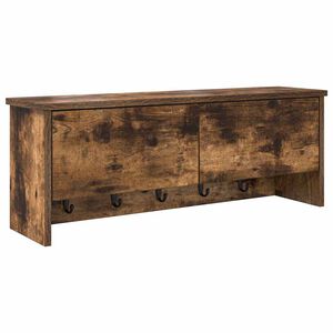 vidaXL Prikabinamas paltas Sieninis Rūkyta ąžuolas 80 x 20 x 30 cm