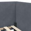 vidaXL Kampinė lovos konstrukcija Tamsiai pilka 100 cm x 200 cm