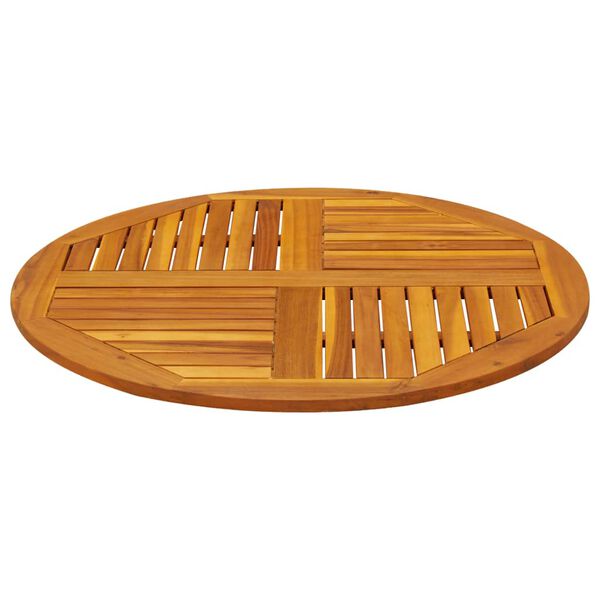 vidaXL Stalvir&scaron;is, skersmuo 90x2,2cm, akacijos masyvas, apskritas