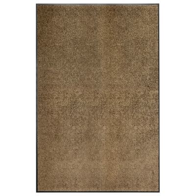 vidaXL Durų kilimėlis, rudos spalvos, 120x180cm, plaunamas
