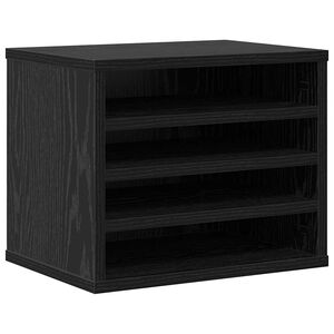 vidaXL Darbo stalo organizatorius Juodas ąžuolas 36 x 26 x 29,5 cm