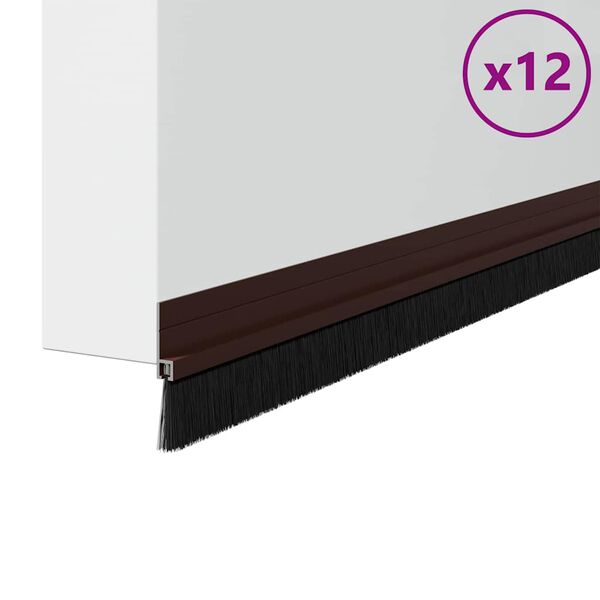 vidaXL Savaranki&scaron;kai klijuojami durų &scaron;epetėlių sandarikliai 12 pcs