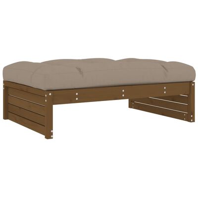 vidaXL Sodo komplektas su pagalvėlėmis, 2 dalių, medaus rudas, mediena