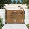 vidaXL Sodo vartai, 100x100 cm, Corten plienas, medžio ra&scaron;tas