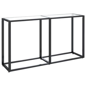 vidaXL Konsolinis staliukas, skaidrus, 140x35x75,5cm, stiklas