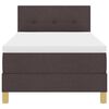 vidaXL Kiemas lova su čiužiniu Tamsiai rudas 90 x 190 cm audinys