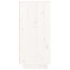 vidaXL Šoninė spintelė, balta, 110x34x75cm, pušies medienos masyvas