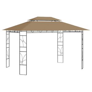 vidaXL Pavėsinė, taupe spalvos, 4x3x2,7m, 160g/m&sup2;