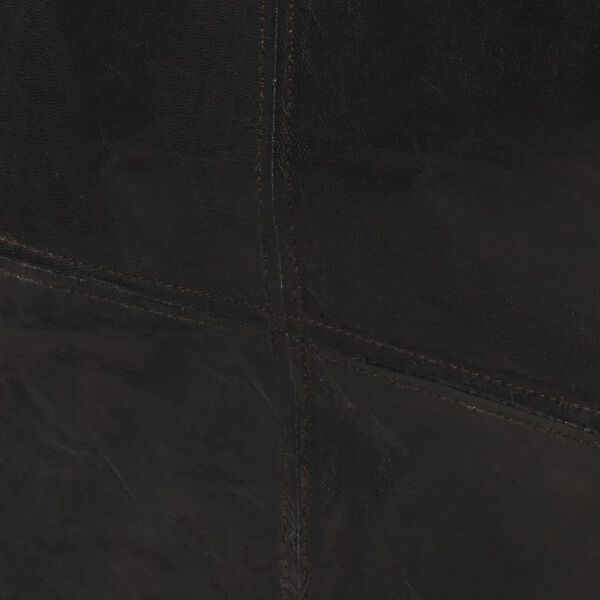 vidaXL Dvivietė sofa, juodos spalvos, tikra oda