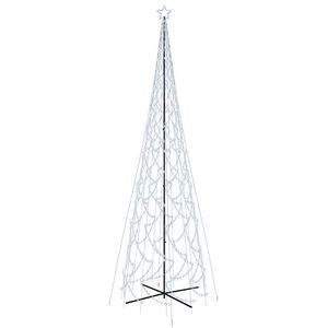 vidaXL Kalėdų eglutė, 230x800cm, kūgio formos, 3000 &scaron;altų baltų LED