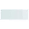 vidaXL Virtuvės užpakalinė plok&scaron;tė Balta 110 x 40 cm grūdintas stiklas