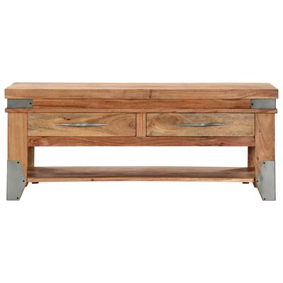 vidaXL Kavos staliukas, 110x52x45 cm, akacijos medienos masyvas