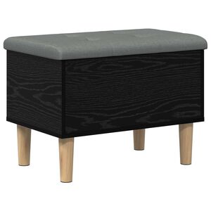 vidaXL Saugojimo suolas su pagalve Juodojo ąžuolo 62 x 42 x 46 cm
