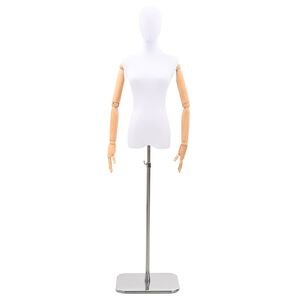 vidaXL Reguliuojamas manekenas 165-213 cm su baze Moteris PP Balta