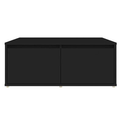 vidaXL Kavos staliukas, juodos spalvos, 80x80x31cm, MDP