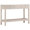 vidaXL Konsolinis staliukas, baltas, 110x35x75cm, mango masyvas