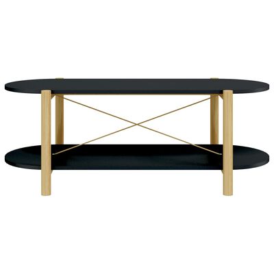 vidaXL Kavos staliukas, juodos spalvos, 110x48x40cm, apdirbta mediena