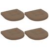 vidaXL 4 dalių sėdynės pagalvėlės 4 vnt. 100% poliesteris Taupe