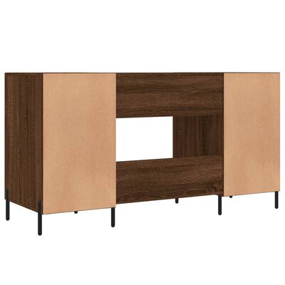 vidaXL Rašomasis stalas, rudas ąžuolo, 140x50x75cm, apdirbta mediena
