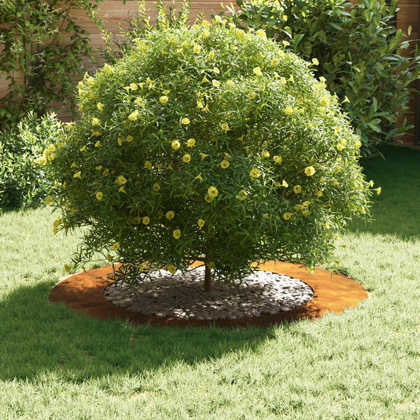 vidaXL tinkamas plok&scaron;tiems medžio žiedams 5 pcs Ruda &Oslash;60 / 90 cm