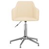 vidaXL Valgomojo kėdės, 6 vnt., kreminės spalvos, audinys, pasukamos