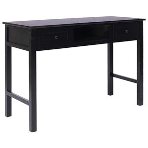 vidaXL Ra&scaron;omasis stalas, juodos spalvos, 110x45x76 cm, mediena