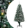 vidaXL Dirbtinė Kalėdų eglutė Žalia 180 cm PVC ir Plienas ir Plastikas