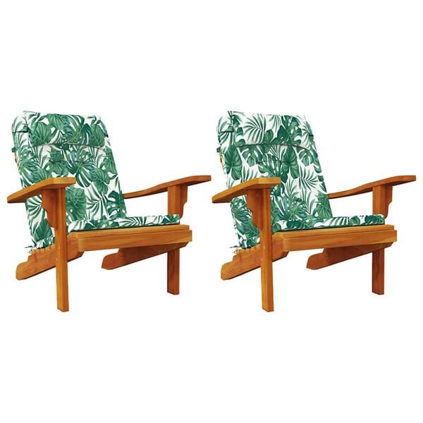 vidaXL Kėdės pagalvė 2 pcs Žalia 58 x 77 x 4.5 cm Oksfordo audinys