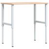 vidaXL Darbastalis, 100x60x(71,5-98)cm, ąžuolo masyvas, stačiakampis