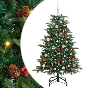 vidaXL Dirbtinė Kalėdų eglutė Žalia 150 cm PVC ir Metalas ir Plastikas