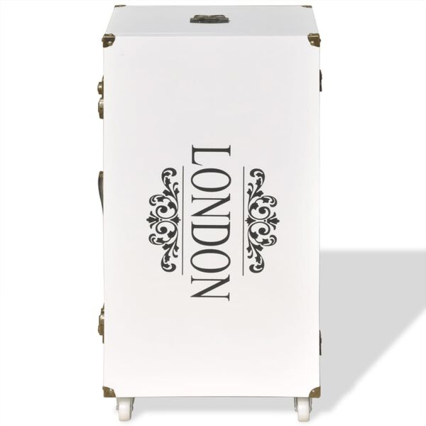 vidaXL Spintelė, lagamino formos, 40x30,5x81cm, balta