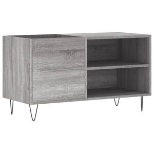 vidaXL Vinilinių plok&scaron;telių spintelė, pilka, 85x38x48cm, mediena