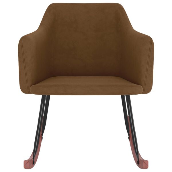 vidaXL Supama kėdė, rudos spalvos, aksomas