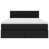 vidaXL Lova su daiktų laikymo vieta ir čiužiniu Juoda 140 x 190 cm
