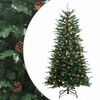 vidaXL Artificial Hinged Christmas Tree 180 cm 300 LED &Scaron;ilta balta