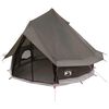 vidaXL Tipi palapinė Ruda Pilka 250 x 250 cm Poliesteris ir plienas