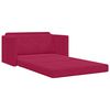 vidaXL Sofa lova 110cm Vyno raudona Aksomas