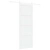 vidaXL Slankios durys ORKDAL 83 x 232 cm Pu&scaron;ies medienos masyvas Balta